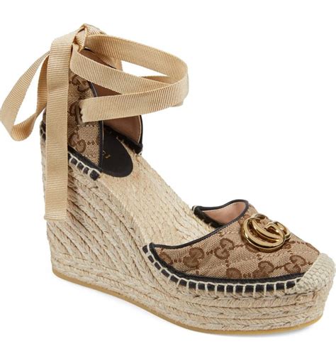 gucci pilar espadrille white|Gucci espadrilles wedges pink.